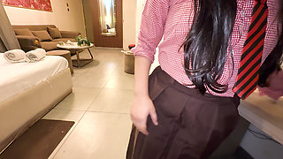 College Se Aate He Horny Girlfriend Ke Sath Rough Doggy Style Sex Kiya