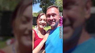 Step Dad Sneaks a Peak with JC Wilds - Blowjob & Doggystyle with Cum in Mouth