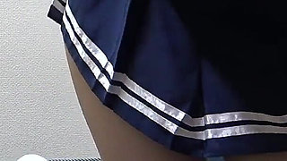 Only Japanese Girl's Apartment, Braless Apron Style Miniskirt Student Uniform, Micro Thong, Slender Cute Girl Cleaning Apartment