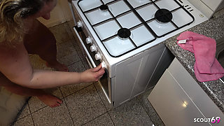 German BBW Maure Wife with Biggest Natural Tits Seduce Small Worker to Fuck