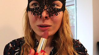 Testing different lipsticks