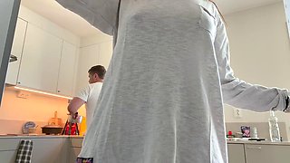 LoveAndRopes Italian Tits Shine in Kitchen Assistance