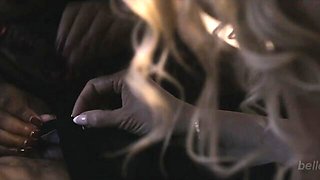 Ebony and Blonde MILFs Share One Cheater