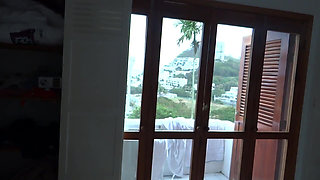 Enjoying My Stepmother at the Beach, I Caress Her Pussy and Give Myself a Massive Handjob