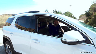 Biphoria - Sexy Couple Takes 'good Care' of Stranded Hunk