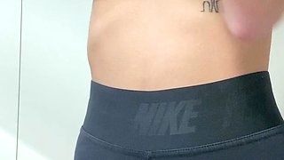 Amateur big ass brunette teen with