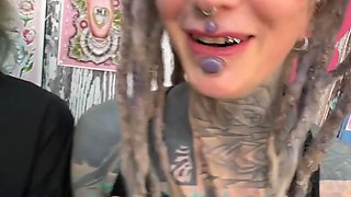 Tattooed and Piercings Titty Tattoo Session Turns Into Wild Anal Ride