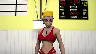 Gym trainer gets cock throbbing and swallows every drop fast