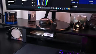 Blowjob with my geek Ray Scott, by Polly Gardel porn actress