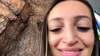 Bodacious Latina Taunt in Dark-skinned Sundress