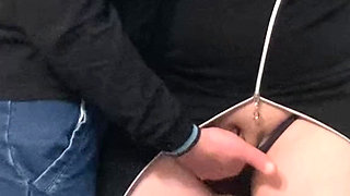 Strange Perv Fingering MILF Pussy in Public