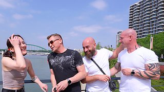 Ally Horny Takes Airtight Anal Gangbang