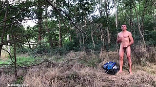 Naked Dude Cruisung in the Woods