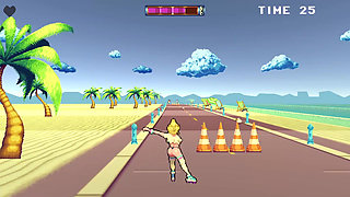 Rolling Around Until We HAVE HOT BEACH SEX! - Rollerbabe