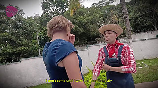 Perv Grandma Hires Young Gardener and Ends up Fucking Him Hard in the Ass