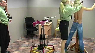 Lea Spanking Machine - Bare Back Whipping