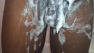 Cms Cleaning His Big Black Uncut Cock
