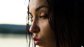 Czech teen Elilith posing naked at beach