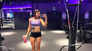 Risky Gym Bathroom - Yellow Piss & Intense Orgasm