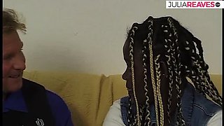 Dark Skin Teen Fucks Huge Dildo Hard - Big Natural Tits & Tight Pussy
