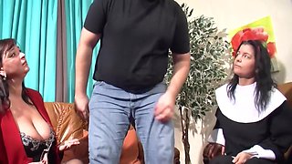 Very Hot Big-boobed Brunette Honeys Always Choice For 3some Fuck