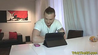Tricked gf restrained for a revenge sexgame