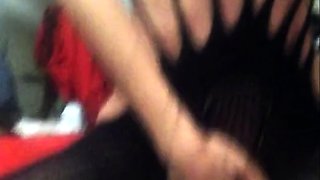 Tattooed Babe Squirts While Riding Her Dildo