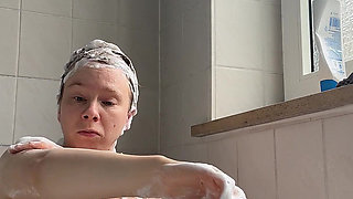 Teen with Perfect Body Showers