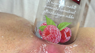 Extreme Anal Insertion with a Bottle Close up