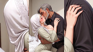 Hijabi Muslim Babes Degraded & Ravaged by Ugly Fat Dirty Old Men - Squeezed, Kissed, Fucked Hard Part 2