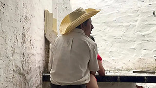 Stepfather fucks busty stepdaughter with big ass in abandoned house
