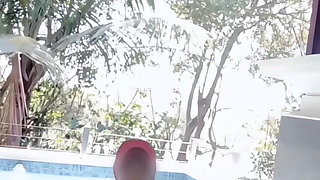 Hijab Nude in Swimming Pool