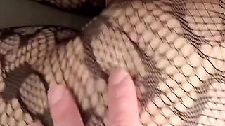 Casual Sex with a Stepsister in Sexy Fishnet Lingerie