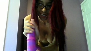 Monika Sweet masturbates her pussy and ass with toy