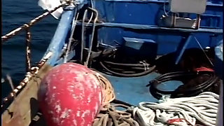 BBW with colored hair gets drilled doggy style on a boat