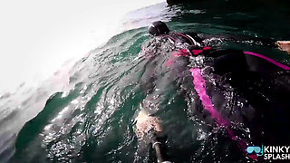 Diving in My Shiny Two-piece Wetsuit