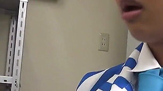 Brunette Asian MILF in Uniform Deepthroats Thick Cock