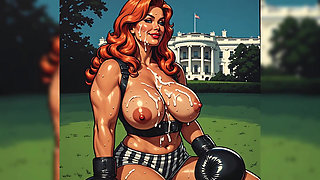 Cum Covered Fitness Babes Art