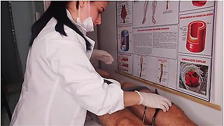 Erection In Front Of The Nurse
