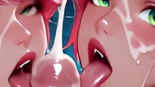 Two Pink Haired Sisters Share My Cock Until They Cum