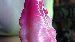 Toothless Throat Training with Big Dildo