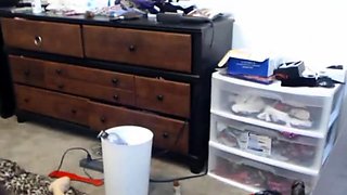 Big-Titted Webcam Girl Rides a Double Dildo Machine