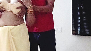 Riya Bhabhi Was Sweeping Her Master's House, the Owner Made Sexual Relations by Talking Sexy.