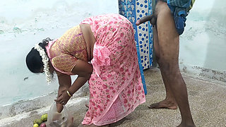 My College Professor Invited Me to His House One Day and I Had Sex with Her While She Was Picking Vegetables