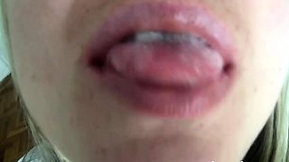 Tongue saliva throat fetish