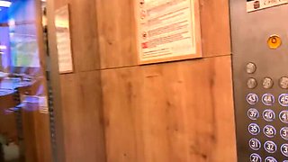 Russian girl hotel threesome with big natural tits - amateur Turkish couple fuck in HD