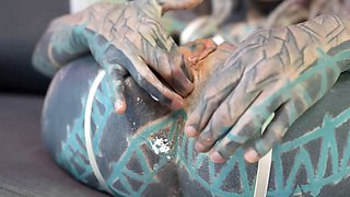 DAP Fucked Till She Squirts Everywhere - Deepthroat & Doxy Play