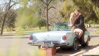 Blond bombshell Lena Paul rocks massive melons in a steamy romp with stud Manuel