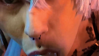 Cosplayer Gives Deepthroat Blowjob in 69