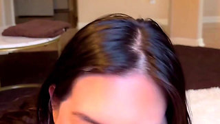 Asian Babe Gives Perfect Blowjob Cumshot in Mouth